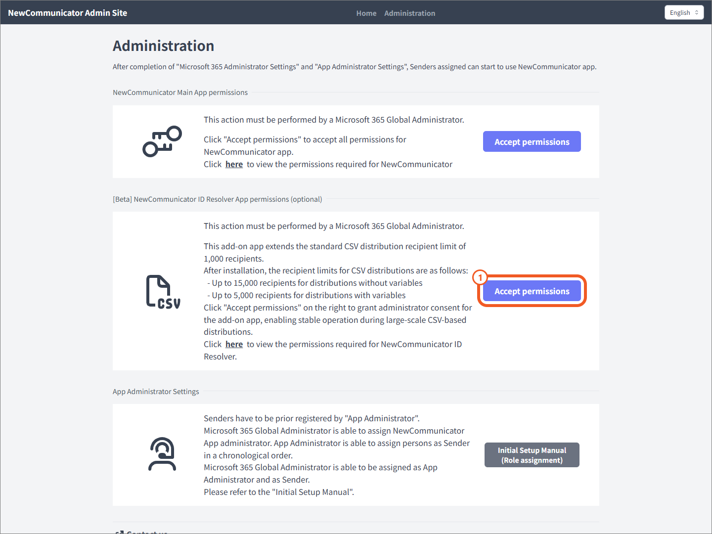 ID Resolver grant consent button