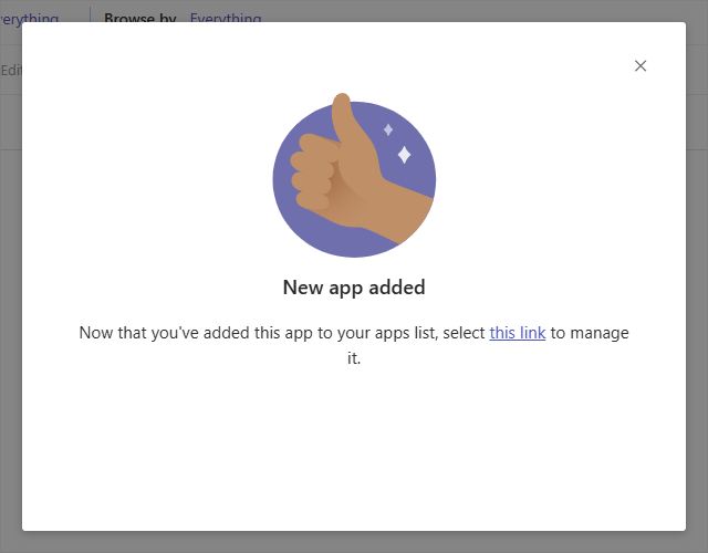 Custom app upload completed